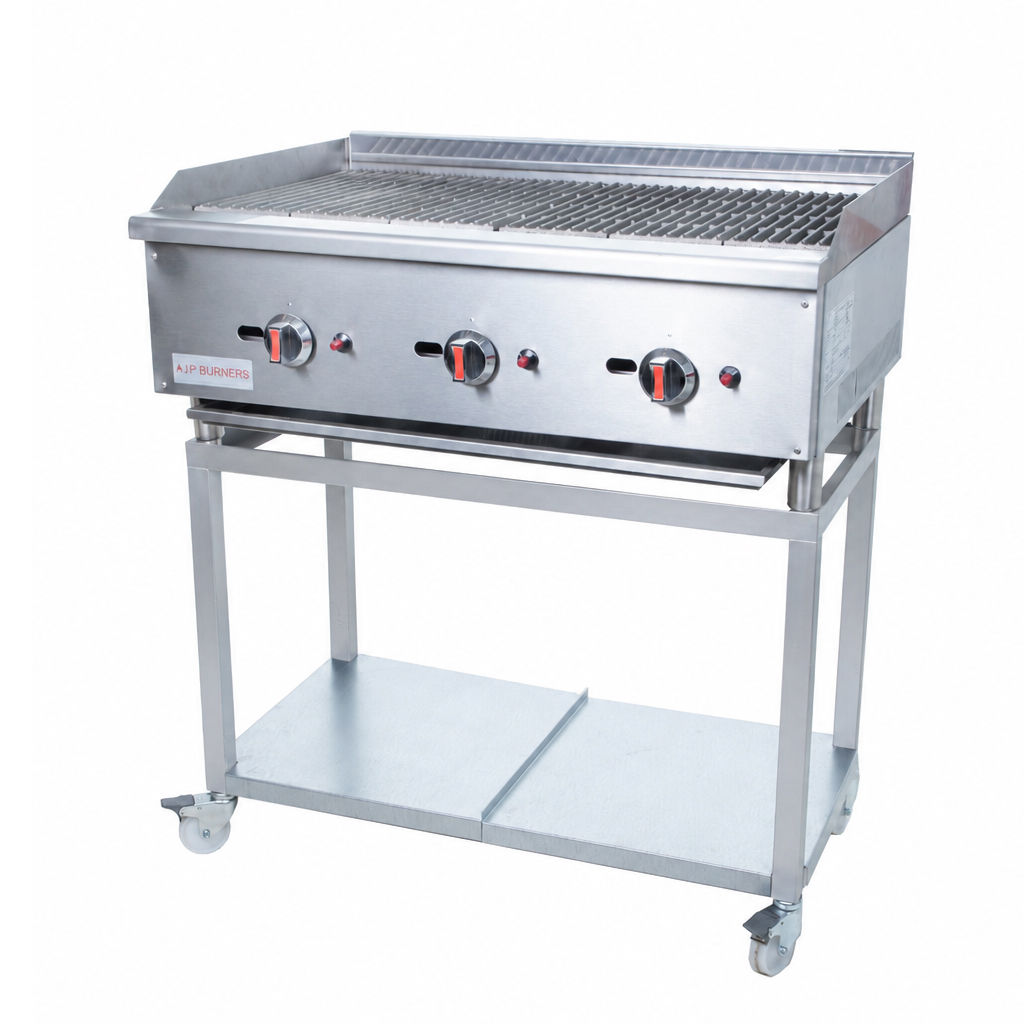 Chargrill 3 Burners 22.5kw Natural Gas With Stand