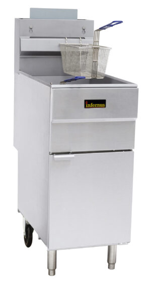 4 Burner Single Tank Twin Basket Gas Fryer - 23 Litres