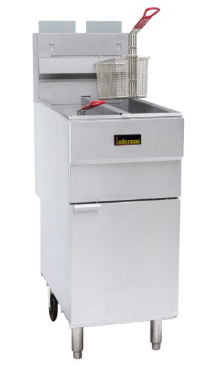 4 Burner Twin Tank Twin Basket Fryer - 2 x 11 Litres