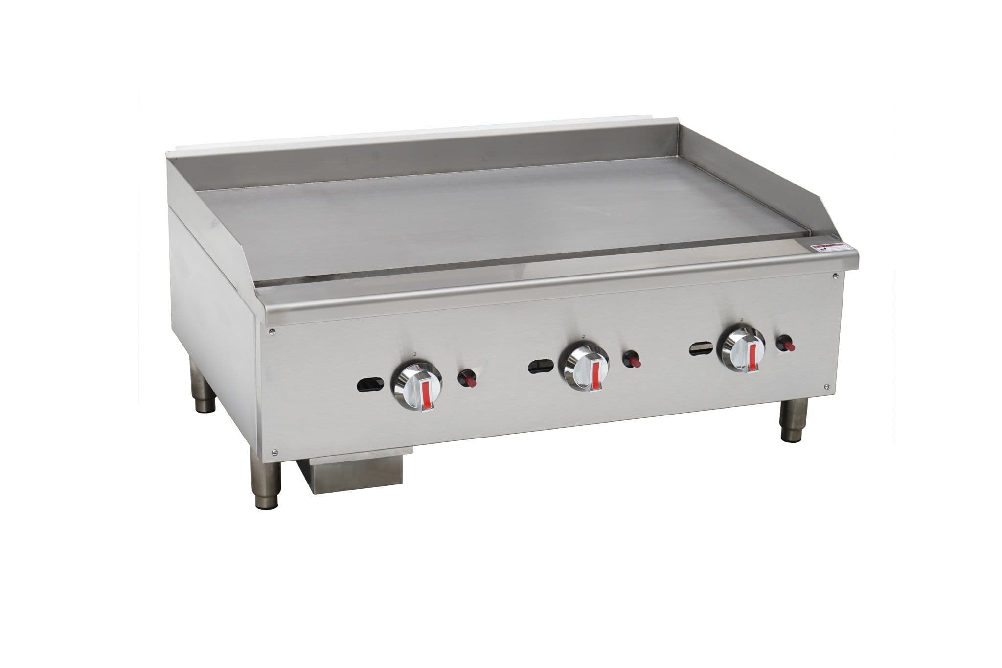 Commercial Gas Griddle Smooth Plate 3 Burners 22.5KW With Stand - Image 2