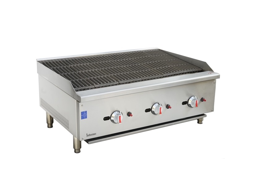 3 Burner Gas Radiant Charbroiler/Chargrill 90cm / 36"