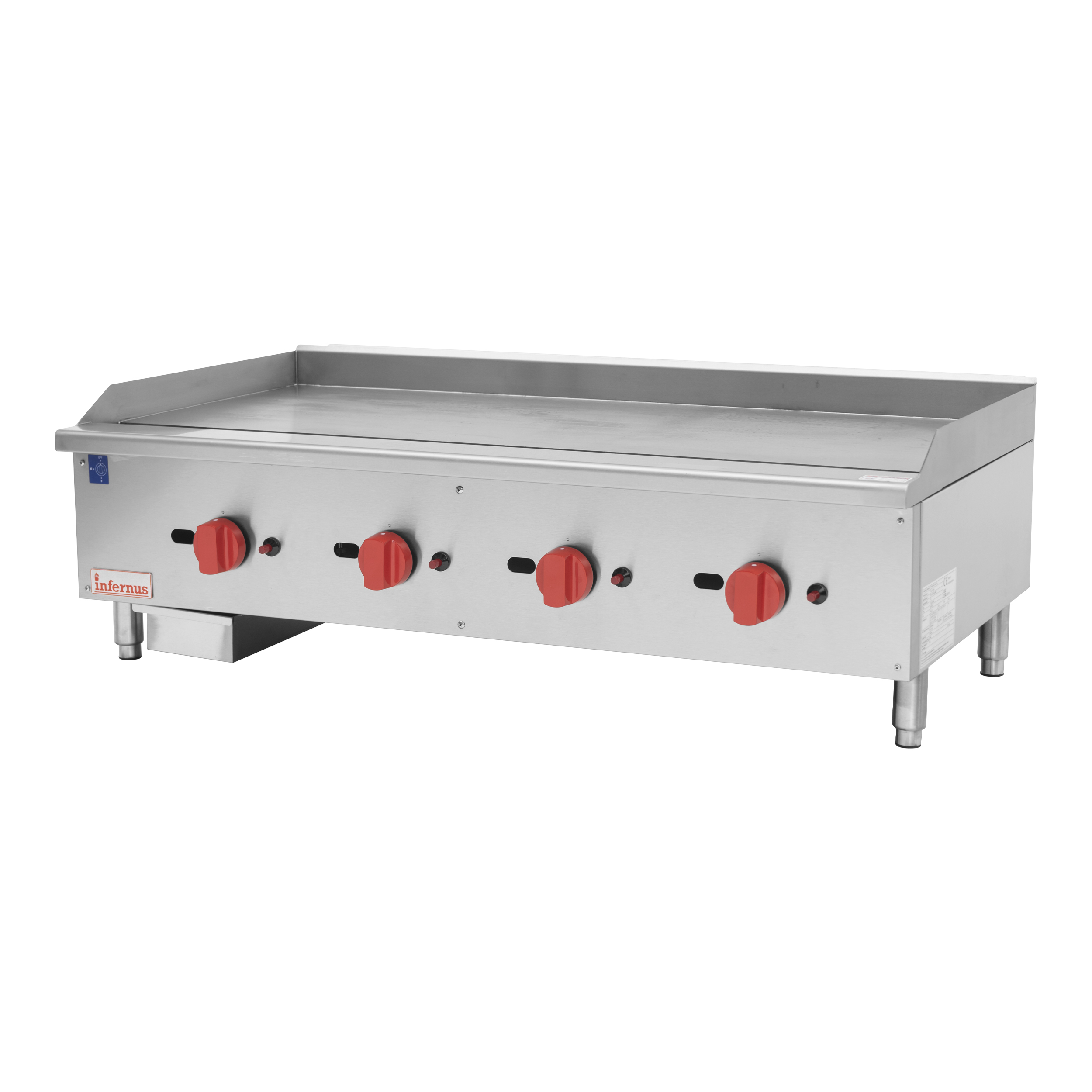 Infernus 4 Burner Heavy Duty 20mm Plate Gas Griddle - 120cm / 48" - Image 2