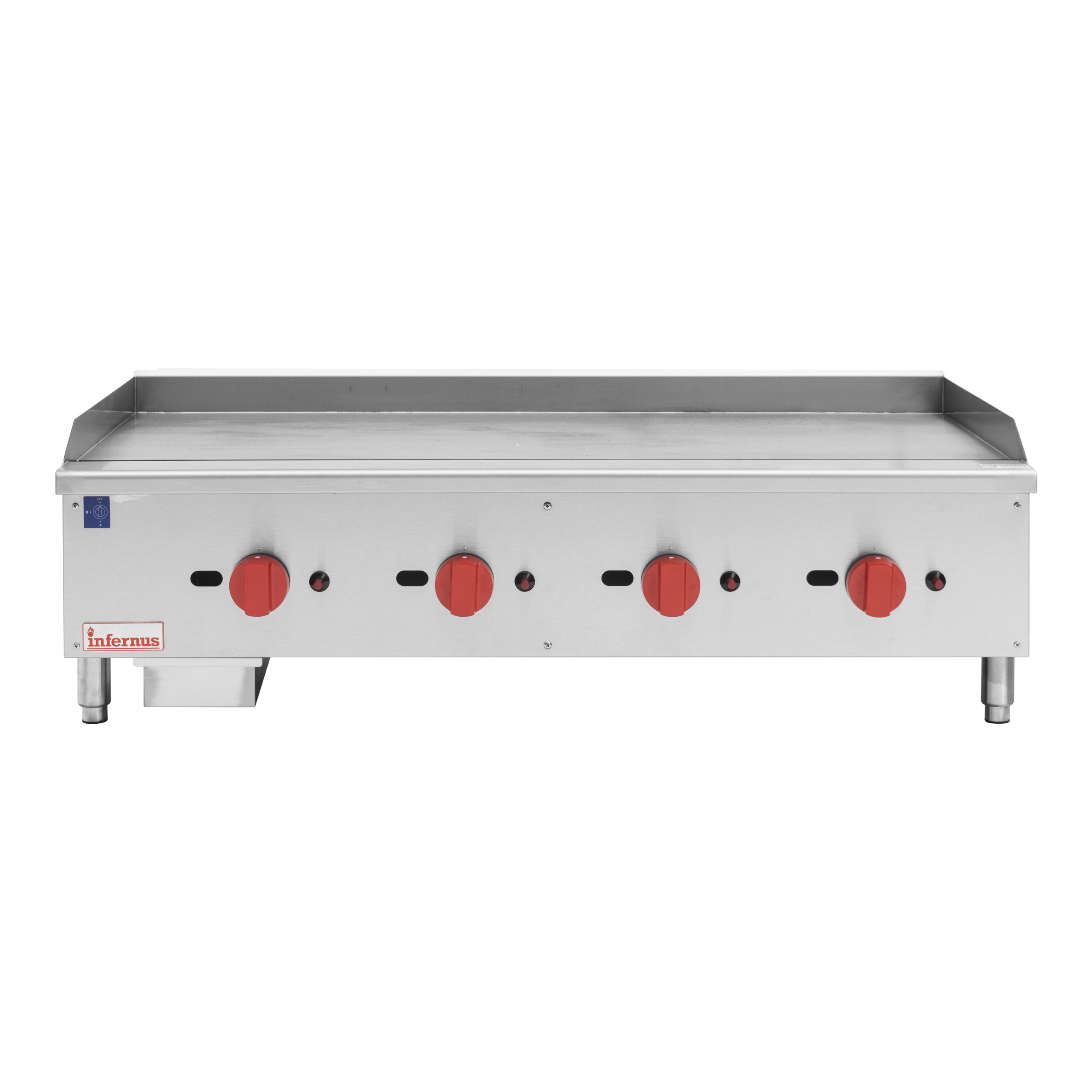 Infernus 4 Burner Heavy Duty 20mm Plate Gas Griddle - 120cm / 48"