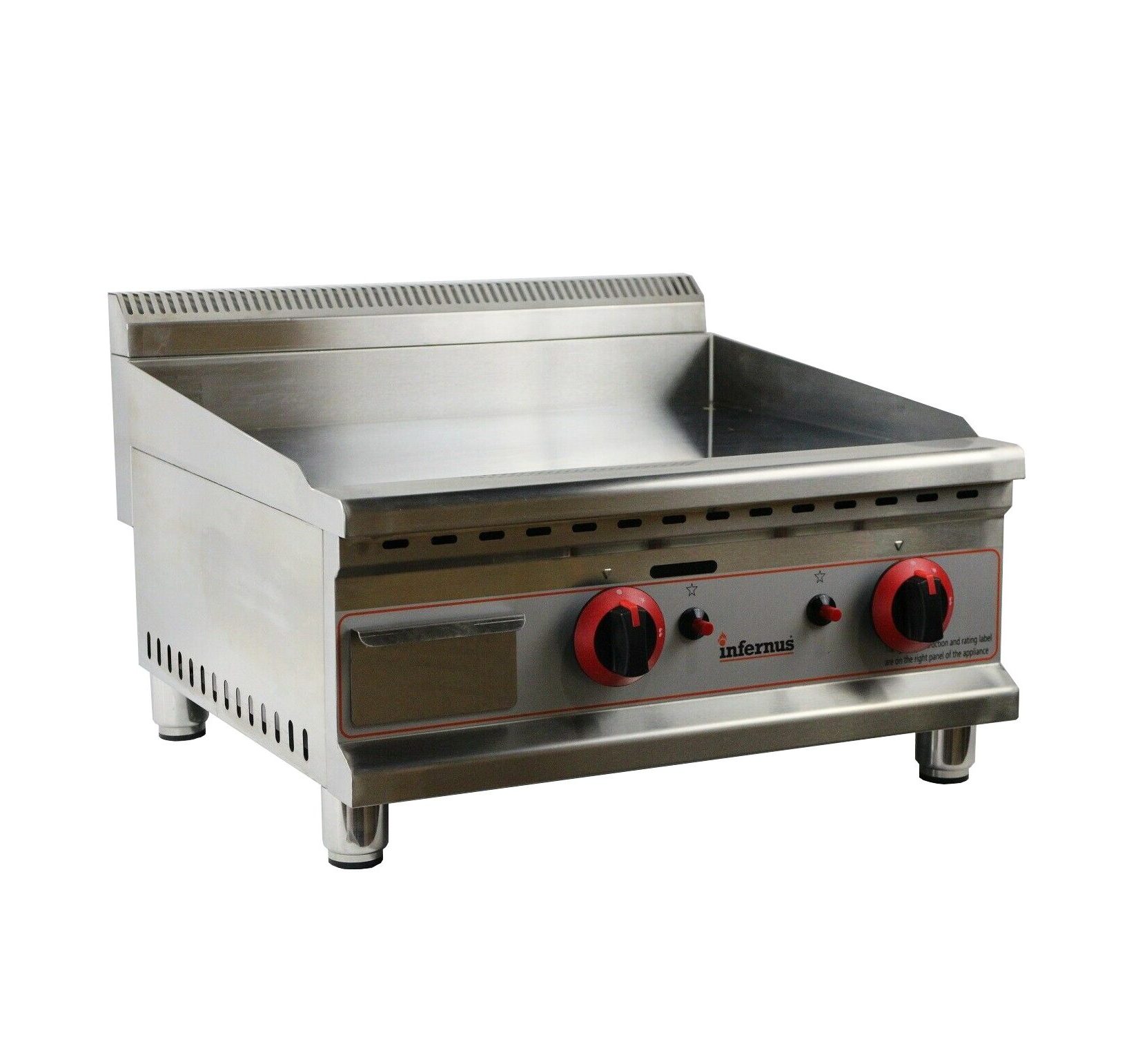 Infernus Gas Griddle Chrome Plate 60cm / 24"